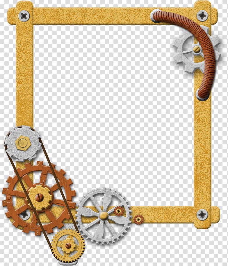 Steampunked Scrap Kit Freebie, mechanic frame illustration transparent background PNG clipart