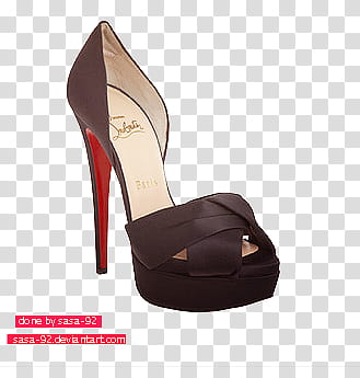 Christian Louboutin s, unpaired black and red Christian Louboutin stiletto transparent background PNG clipart