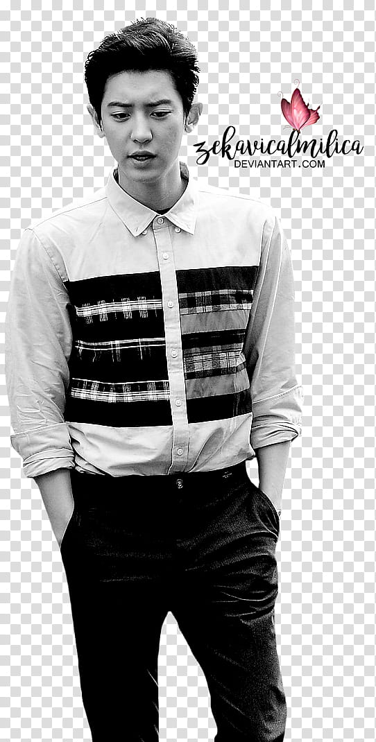 EXO Chanyeol W Korea, man hands on pocket transparent background PNG clipart