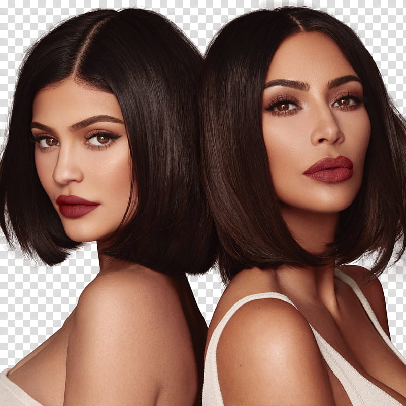 Kylie Jenner and Kim Kardashian transparent background PNG clipart