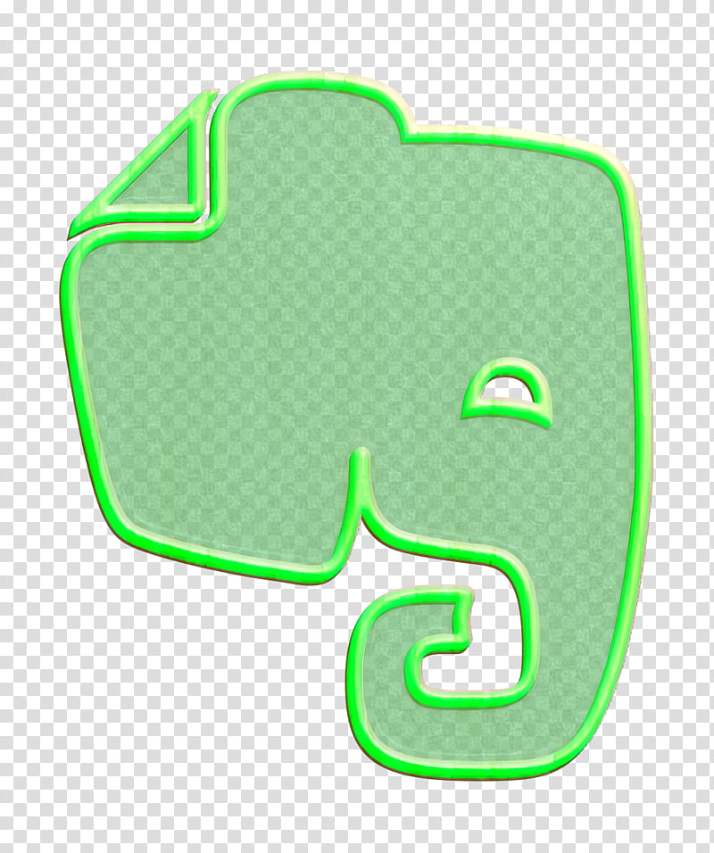 evernote icon line icon social icon, Icon, Green, Symbol, Logo transparent background PNG clipart