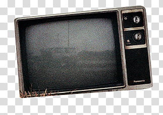 Vintage s, vintage silver CRT TV transparent background PNG clipart