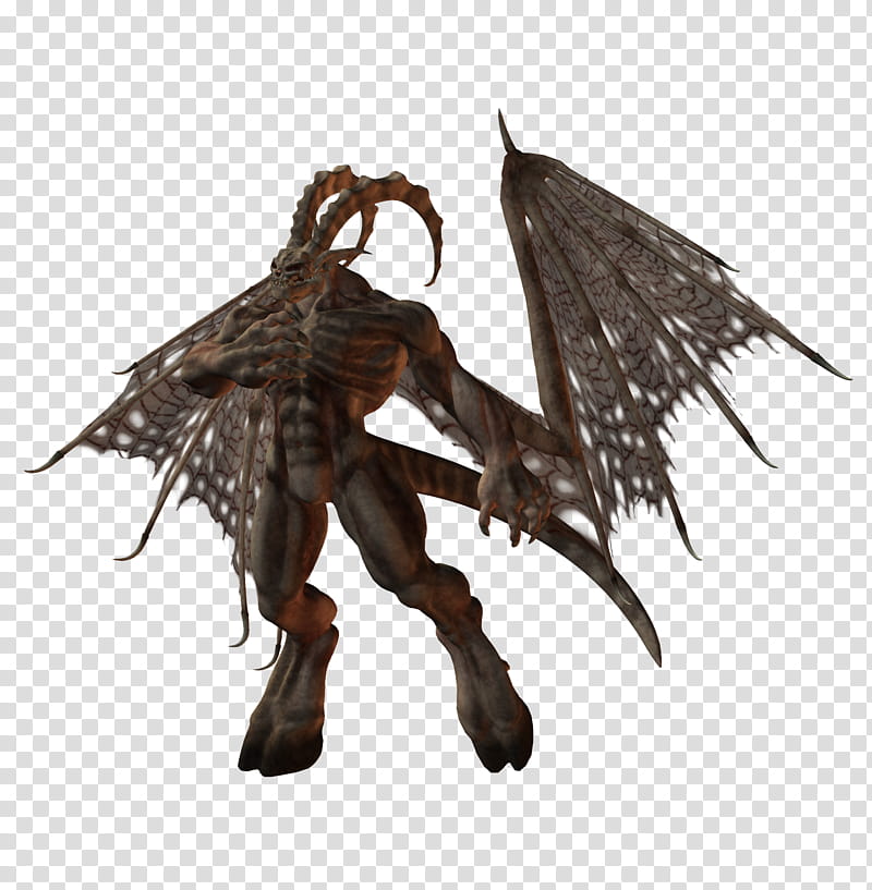 Bone Demon Winged , monster illustration transparent background PNG clipart