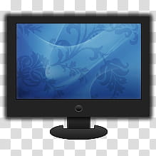 Opium iCons V, my computer, black flat screen computer monitor illustration transparent background PNG clipart