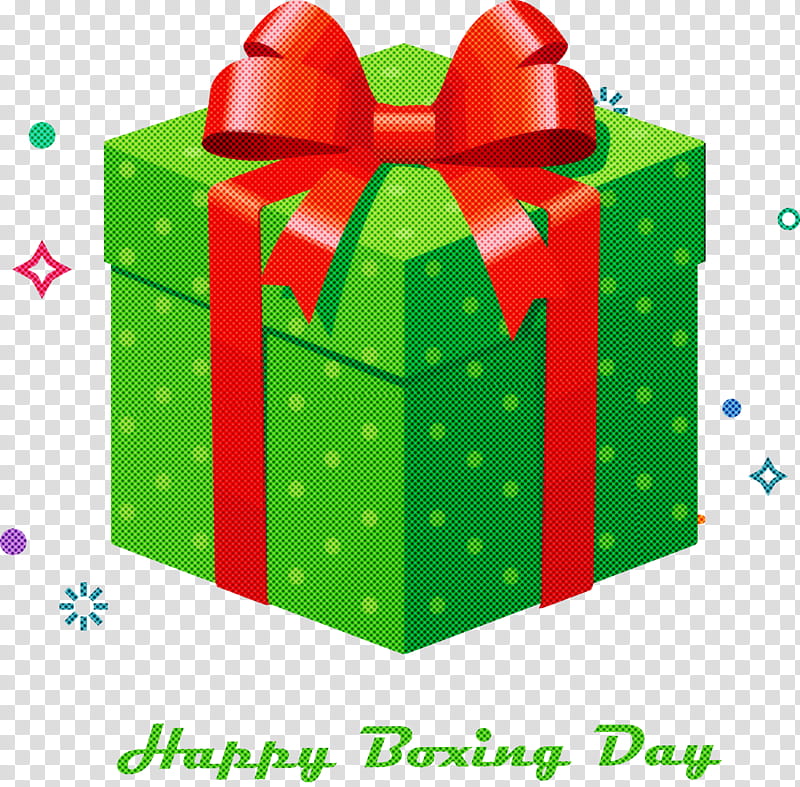 Happy Boxing Day boxing day, Green, Present, Gift Wrapping, Ribbon, Christmas transparent background PNG clipart