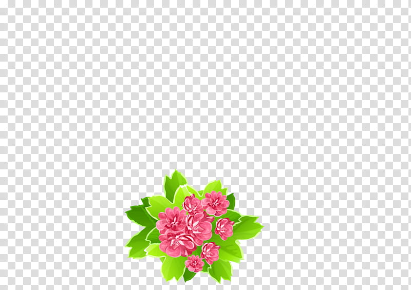pink flowers and green leaves art transparent background PNG clipart