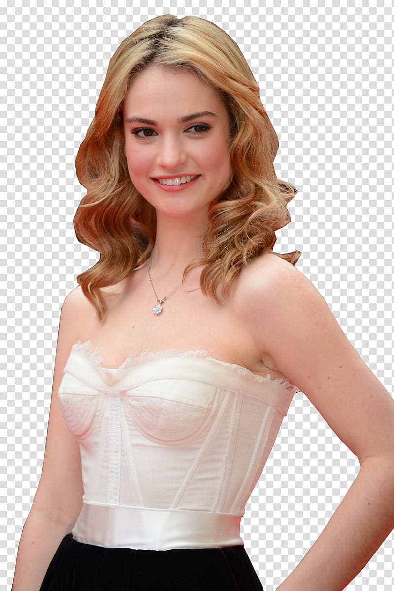 Lily James transparent background PNG clipart