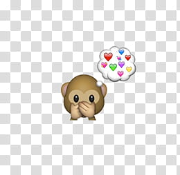 Emojis Editados, brown monkey with heart space balloon transparent background PNG clipart