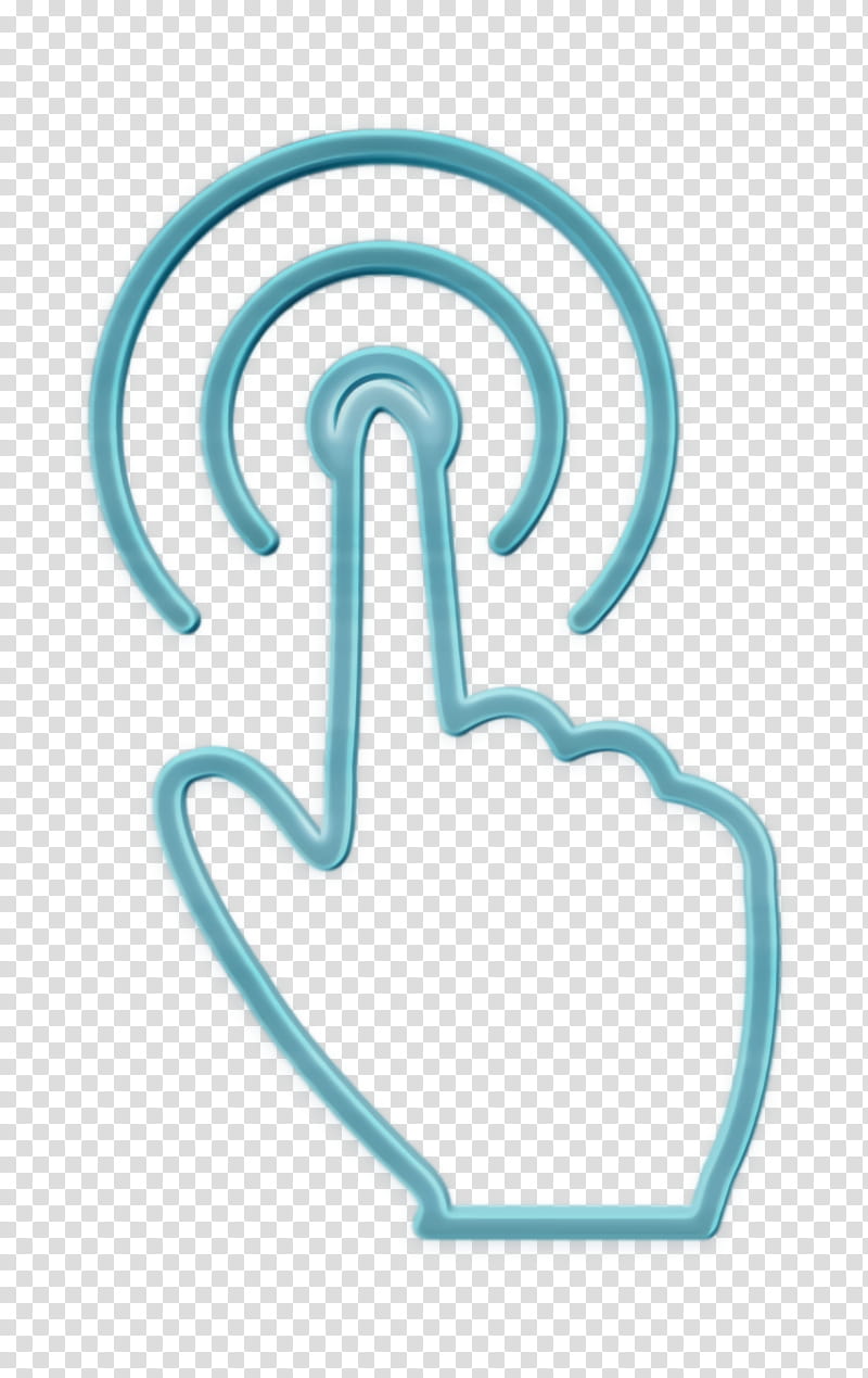 Touch icon Hand finger pressing a circular ring button icon technology icon, Computer And Media 1 Icon, Symbol transparent background PNG clipart