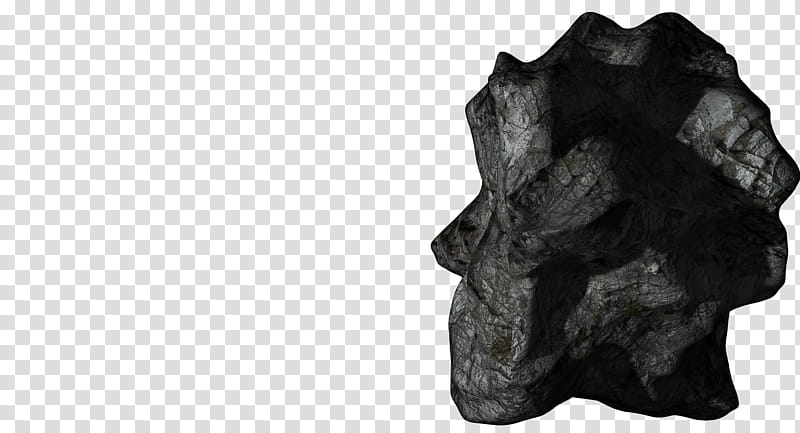 Asteroid mega, black stone skull transparent background PNG clipart