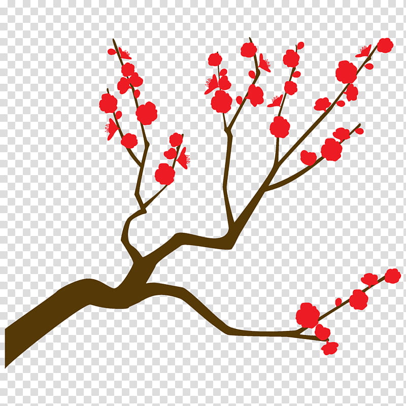 plum branch plum winter flower, Plant, Twig, Tree, Holly, Plant Stem, Ilex Verticillataamerican Winterberry transparent background PNG clipart