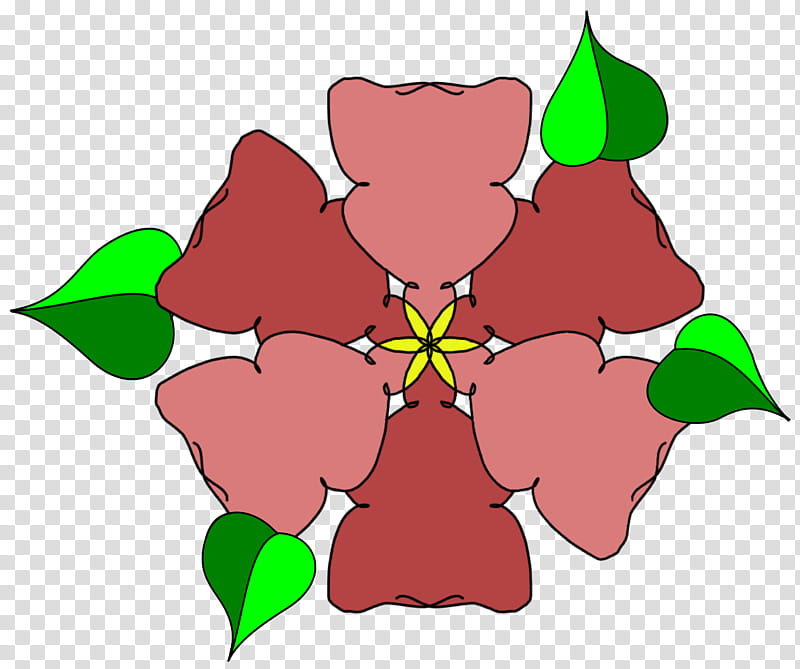 Symetric Blumen handgezeichnet Svg und, red and green petaled flower illustration transparent background PNG clipart