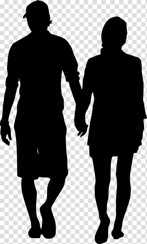Man, Silhouette, Walking, Drawing, Woman, Standing, Gesture, Human transparent background PNG clipart