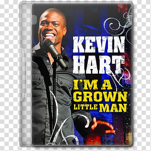 DVD Icon , Kevin Hart, I'm a Grown Little Man transparent background PNG clipart