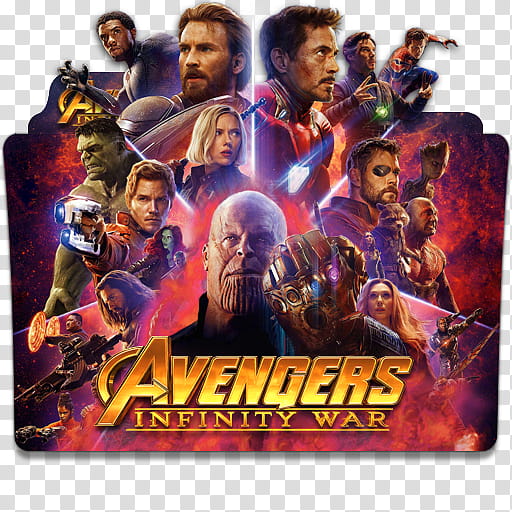 Avengers Infinity War  Folder Icon Pack, Avengers Infinity War v transparent background PNG clipart