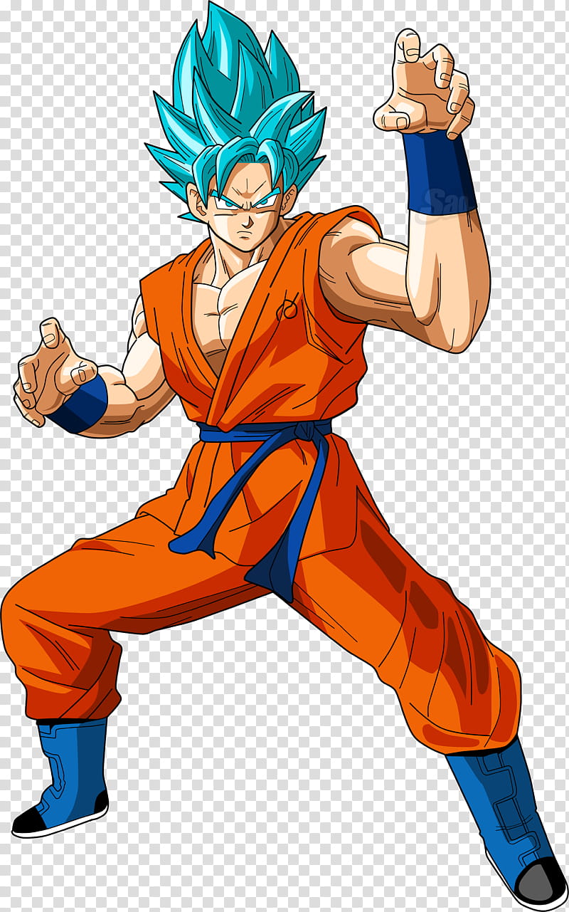 Goku SSGSS Power  transparent background PNG clipart