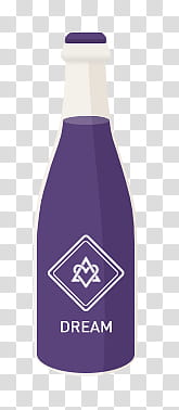 RENDERS ASTRO D Store Sodas, clear and purple Dream bottle transparent background PNG clipart