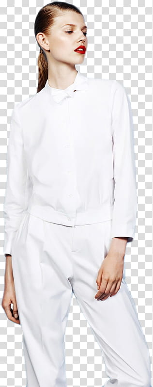 Ola Rudnicka, women's white dress shirt transparent background PNG clipart