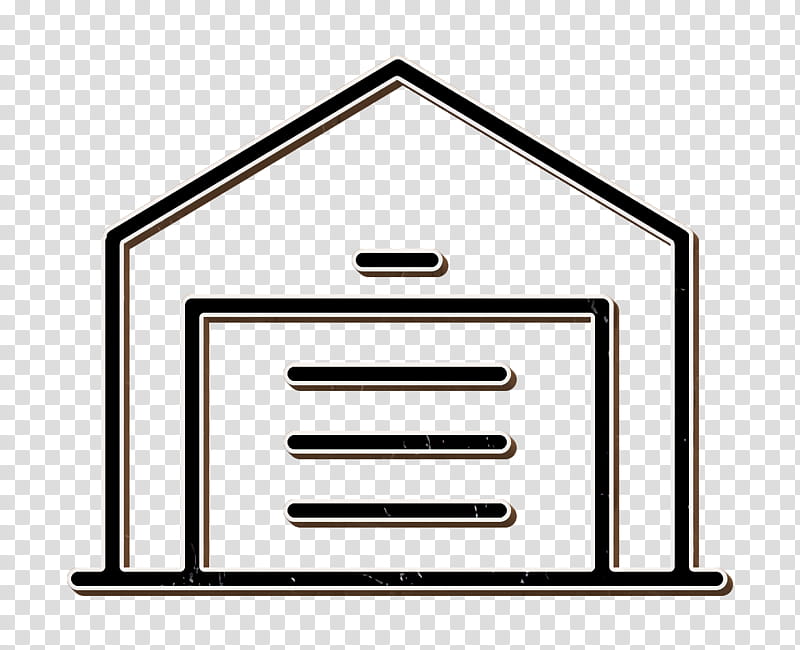 building icon car icon garage icon, Structure Icon, Line, House transparent background PNG clipart