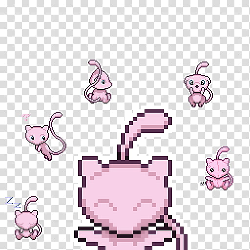 Mew HiRes Misc overworld emotes transparent background PNG clipart