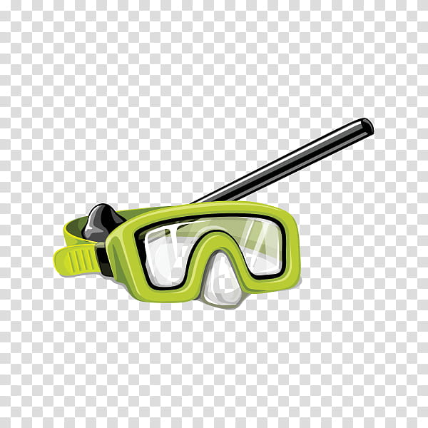 Glasses, Diving Mask, Diving Equipment, Personal Protective Equipment, Eyewear, Green, Goggles, Yellow transparent background PNG clipart