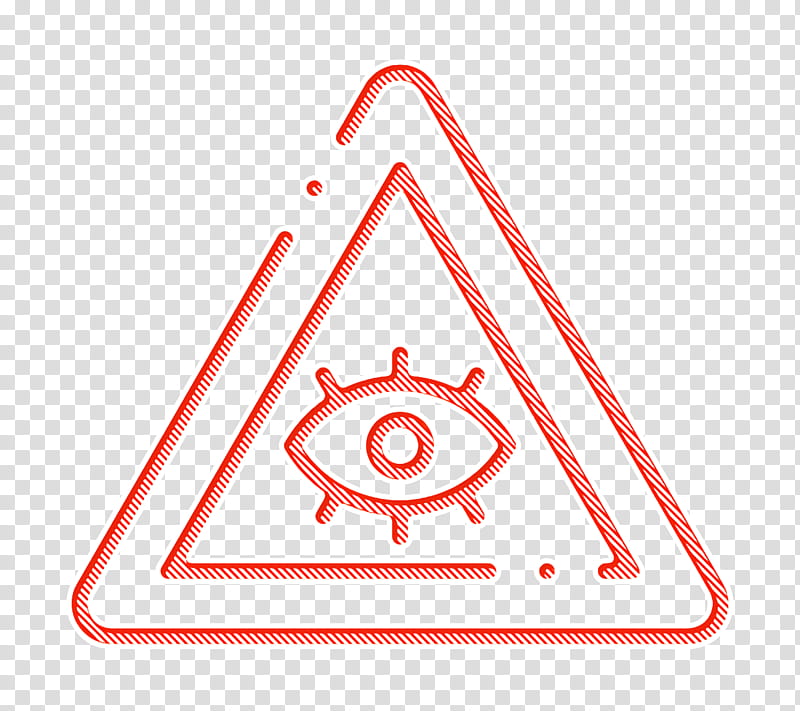 Esoteric icon Triangle icon Illuminati icon, Line, Sign, Symbol, Signage transparent background PNG clipart