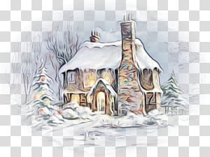 hut house winter sketch cottage, Watercolor, Paint, Wet Ink, Winter
, Building, Home, Watercolor Paint transparent background PNG clipart thumbnail