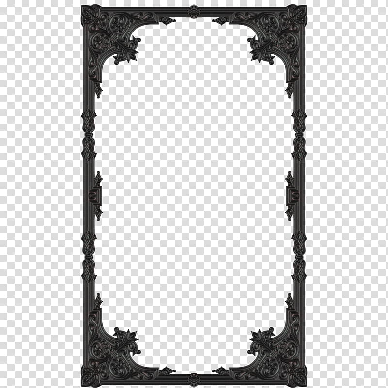 Old metal frames, rectangular gray metal frame transparent background PNG clipart