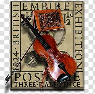 Steampunk Eric Gill Stamp Icon Set, gill-violin transparent background PNG clipart