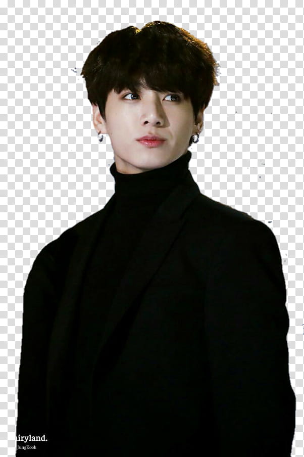 Jeon Jungkook, BTS member standing wearing sweater transparent background PNG clipart