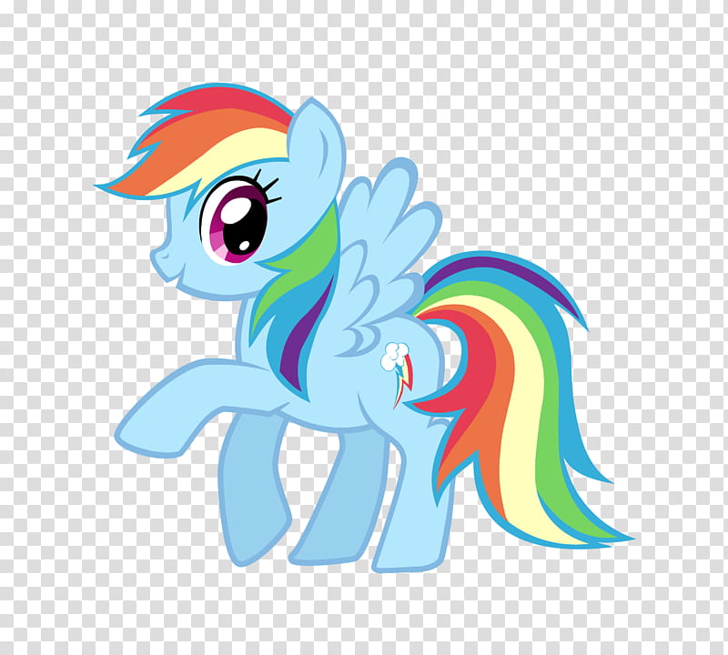 Rainbow Dash, blue Little Pony walking art transparent background PNG clipart