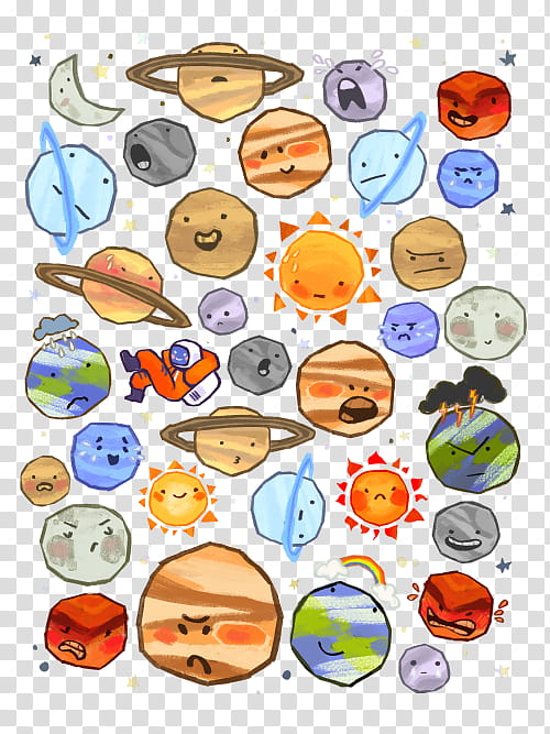 Solar System, Planet, Sun, Sticker, Mars, Jupiter, Saturn, Space transparent background PNG clipart