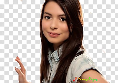 iCARLY, Miranda Cosgrove in gray top transparent background PNG clipart