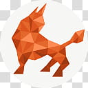 Unity Dash Button logos Ubuntu   and  LTS, orange dog transparent background PNG clipart