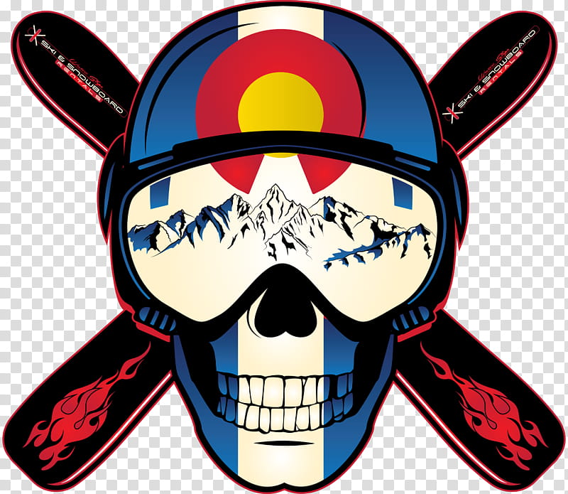 Skull Symbol, Skiing, Sticker, Decal, Colorado, Skull Sticker, Product Sample, Ski Snowboard Helmets transparent background PNG clipart