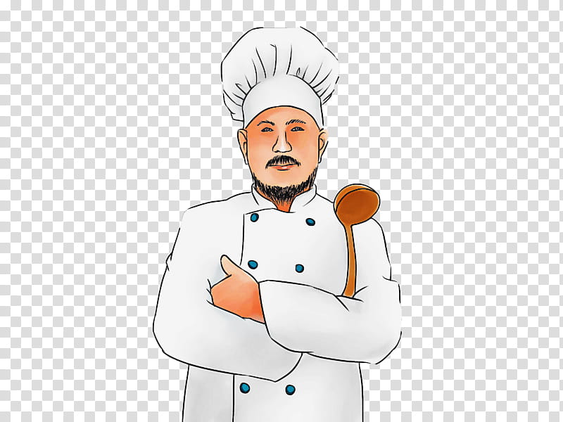 cook chef chef's uniform chief cook, Chefs Uniform, Cartoon, Finger, Baker, Physician transparent background PNG clipart