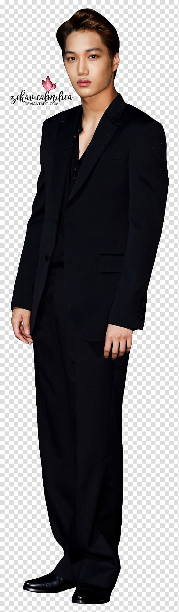 EXO Kai  ELLE Style Awards, men's black suit jacket transparent background PNG clipart
