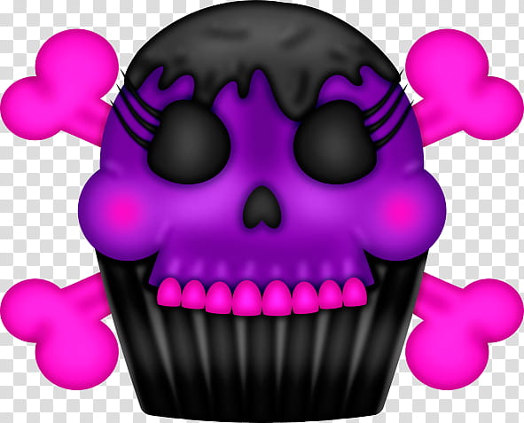 Skull, Cupcake, American Muffins, Frosting Icing, Cupcakes Muffins, Calavera, Sugar, Purple transparent background PNG clipart