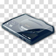 Gloss Dock Icons, Emulator_Sega_Genesis_(Mega_Drive), black portable disc player transparent background PNG clipart