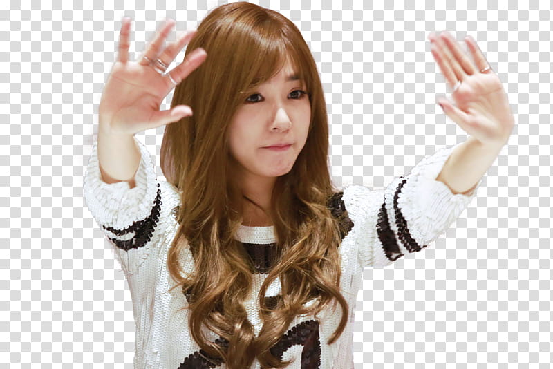 Tiffany Hwang Catbeis, woman in white and black sweater transparent background PNG clipart