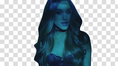 Ariana Grande, Ariana Grande in blue strapless top transparent background PNG clipart