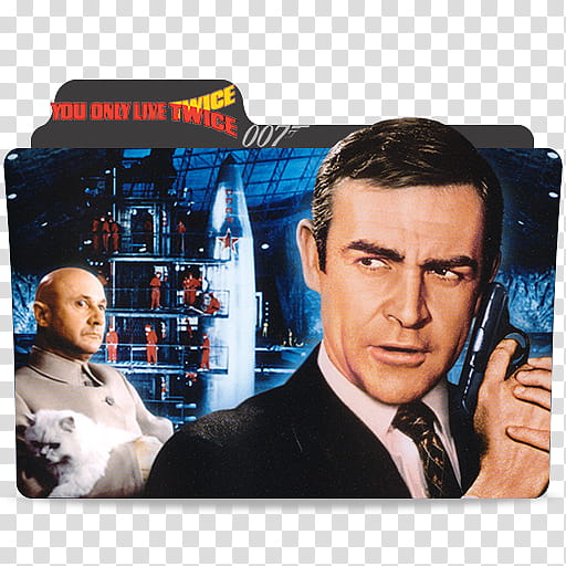 James Bond movies Sean Connery folder icons,  James Bond You only live twice transparent background PNG clipart