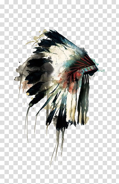 More s, white, black, and red native American headdress transparent background PNG clipart