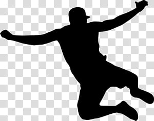 Silhouette Silhouette, Jumping, Dance, Happy transparent background PNG clipart thumbnail