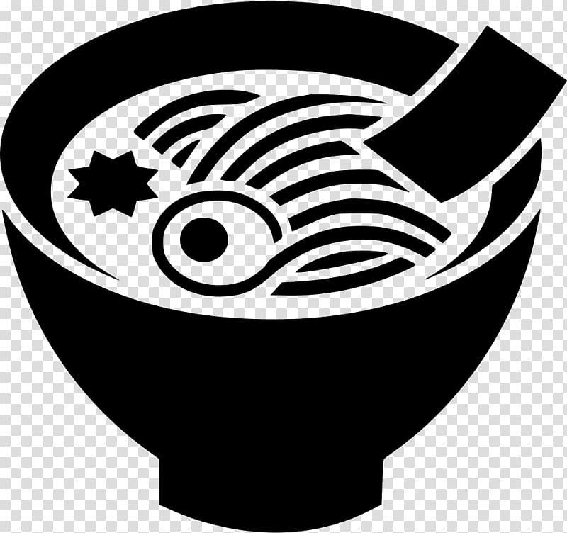 bowl of noodles clipart black and white