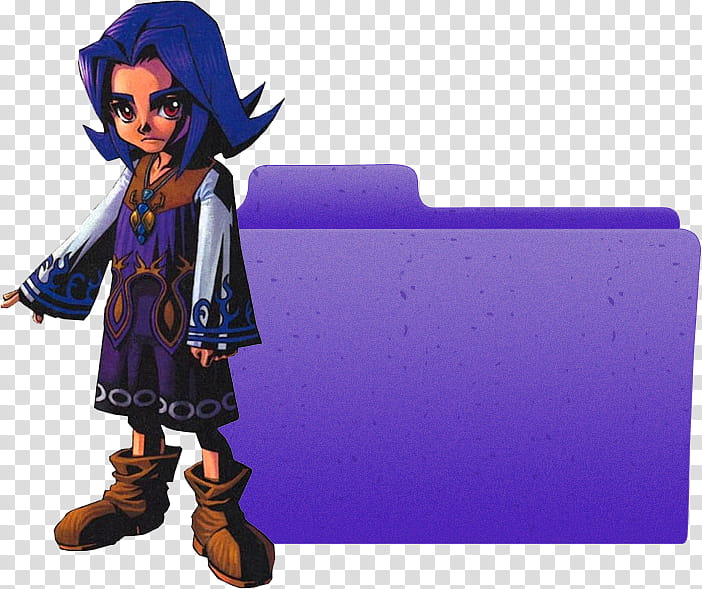 Zelda Majoras Mask Folder , blue haired animated character illustration transparent background PNG clipart