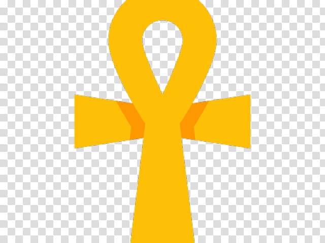 Cross Symbol, Ankh, Ancient Egypt, Yellow, Line, Logo transparent background PNG clipart