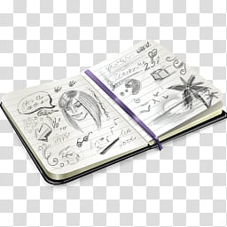 Iconos BHR , {BeHappyRawr} (), sketches on open book transparent background PNG clipart