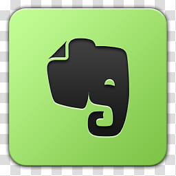 Icon , Evernote, black elephant logo transparent background PNG clipart