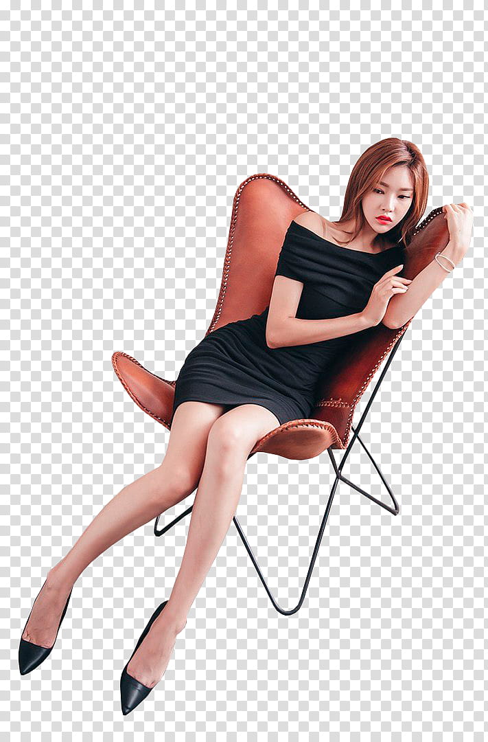 PARK JUNG YOON, woman sitting on chair transparent background PNG clipart
